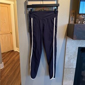 The Upside Navy Leggings with White Logo